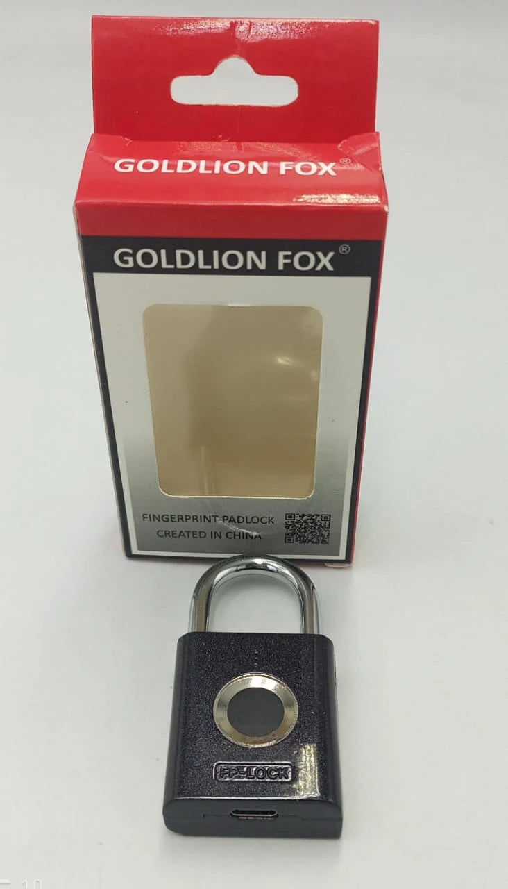Golden Fox Fingerprint Padlock – Smart Keyless Biometric Lock