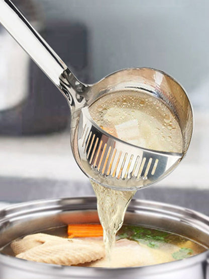 Stainless Steel Kitchen Colander Spoon – Multi-Purpose Strainer Ladle