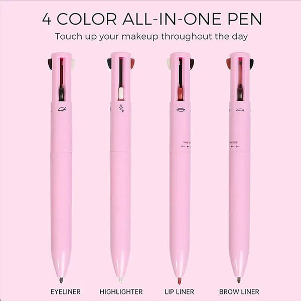 4-in-1 Makeup Pen – Multi-Color Eyebrow, Lip & Eye Makeup Pencil