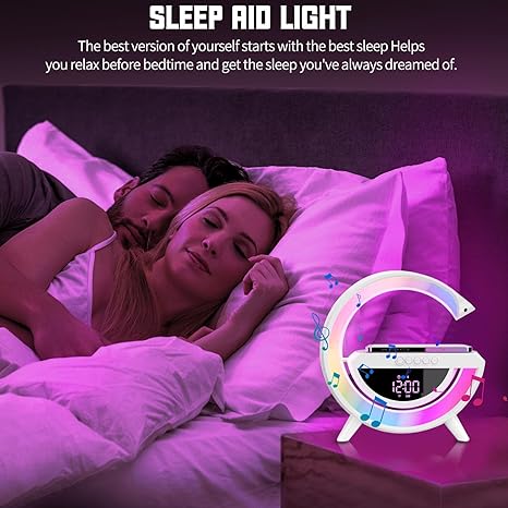LED Digital Clock with Wireless Charger and Bluetooth Speaker