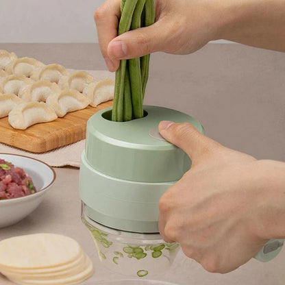 Handheld Food Chopper – Manual Vegetable & Fruit Cutter