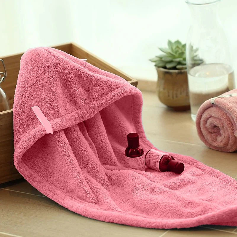 Hair Drying Cap Towel – Quick Dry Microfiber Hair Wrap