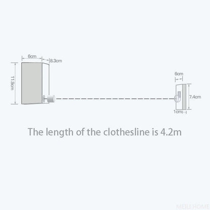 Retractable Telescopic Clothesline Rope for Indoor & Outdoor Clothes Drying
