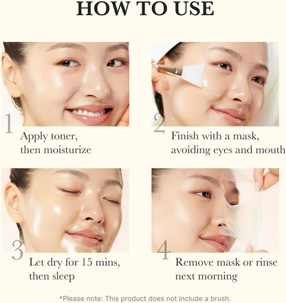 Kojic Acid Turmeric Overnight Face Mask for Glowing Skin