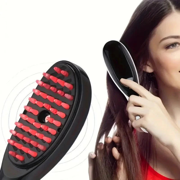 LED Hair Growth Brush – Scalp Massage Comb with Red Light Therapy