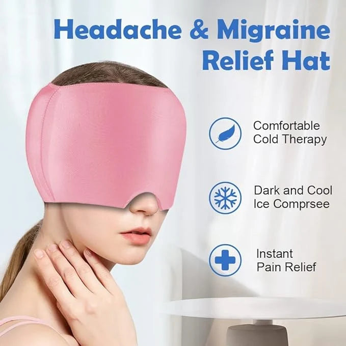 Migraine Relief Cap for Hot & Cold Therapy Headache Comfort