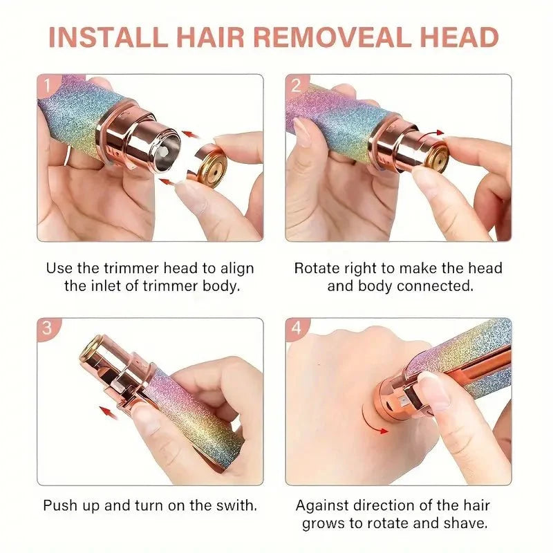 Painless Hair Remover – Portable Electric Facial Hair Removal Device