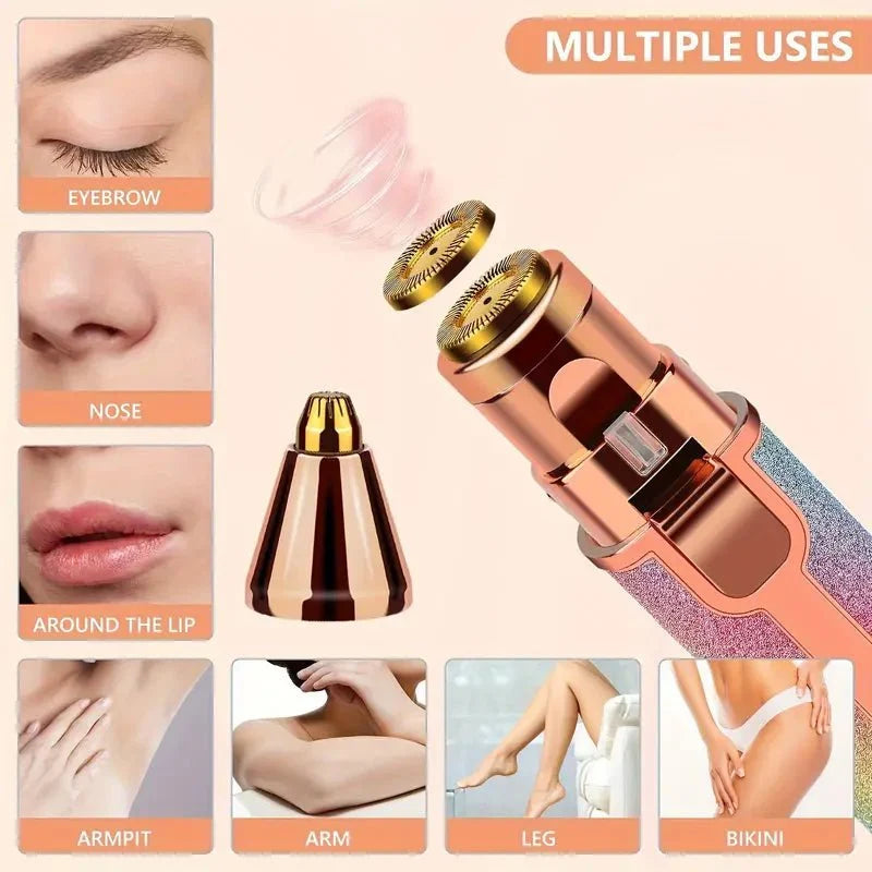 Painless Hair Remover – Portable Electric Facial Hair Removal Device