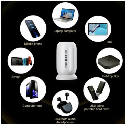 Smart Mini Projector – Vertical HD Cinema Experience