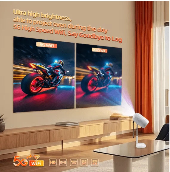 Smart Mini Projector – Vertical HD Cinema Experience