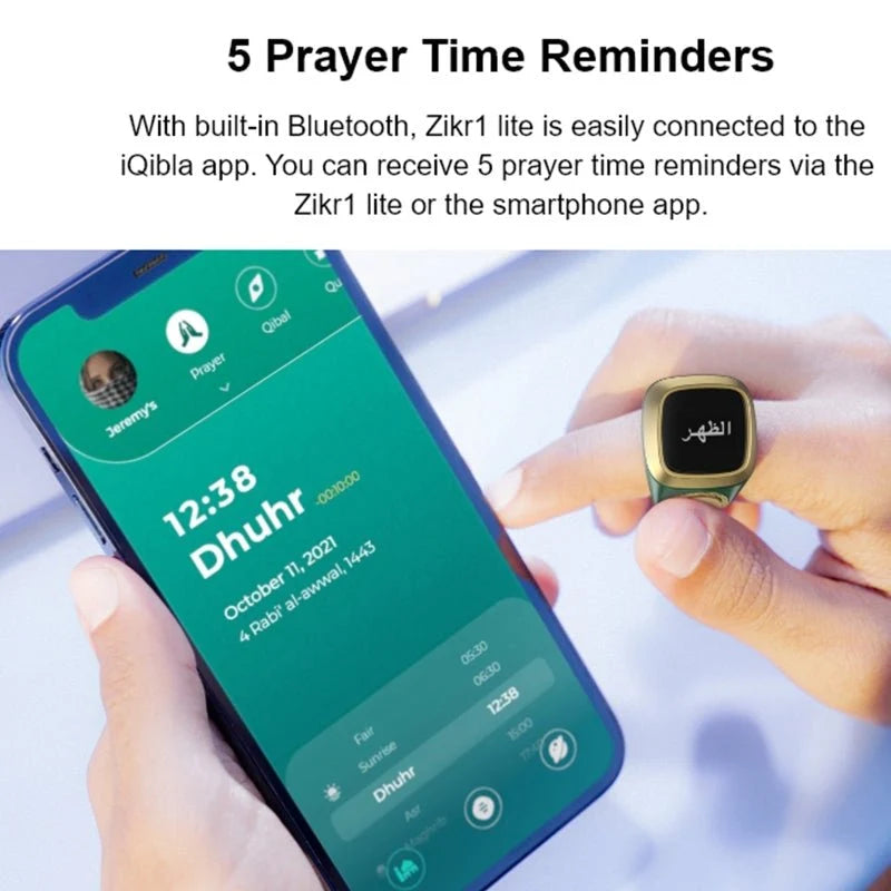Zikr Ring – Digital Tasbeeh Counter Smart Ring